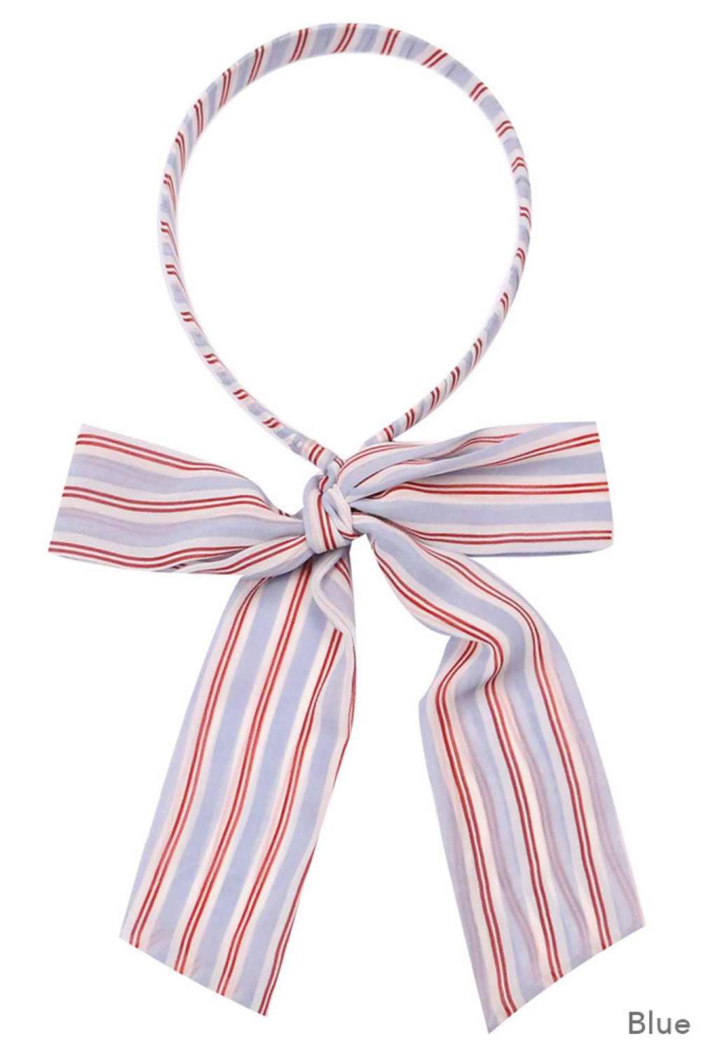 Blue Keep your hair secure and stylish with this stripe print headband featuring a convenient ponytail opening. Crafted from 100% polyester, it's lightweight, durable, and easy to care for. The one-size-fits-most design works for everyone, making it perfect for workouts, casual outings, or everyday wear. The vibrant stripe pattern adds a pop of color to any look while keeping your hair in place all day long.