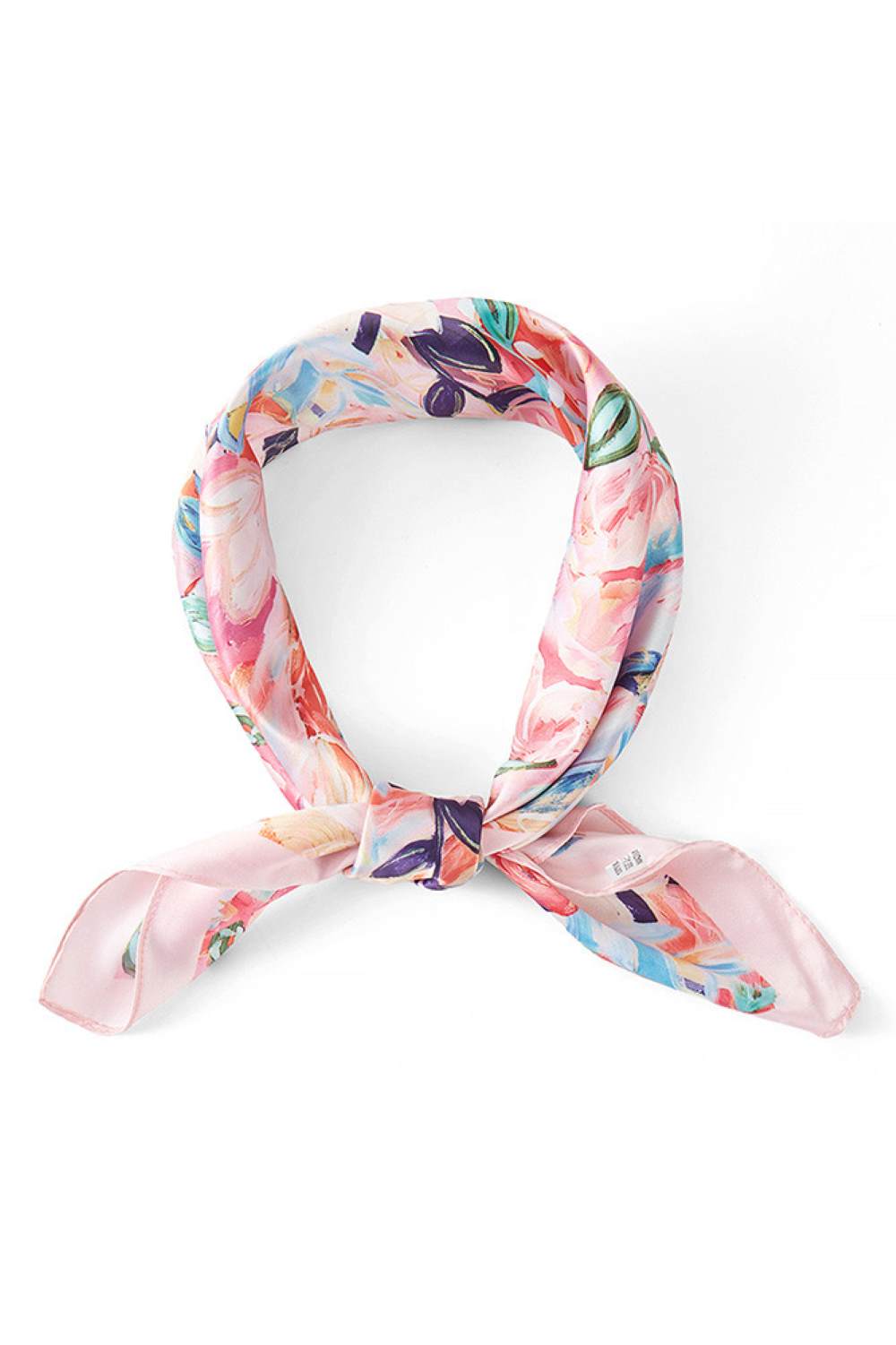 Blush Brighten your summer style with this vibrant multi-color bandana scarf featuring delicate floral patterns and decorative edge detailing. Crafted from lightweight 100% polyester, it's perfect for warm weather wear tie it around your neck, head, or wrist for effortless versatility. The generous 27.5" x 27.5" square cut offers plenty of styling options. Easy to care for and designed for comfort, this colorful accessory adds a playful pop to any casual outfit.