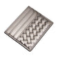 Bronze Faux Leather Basket Weave Card Holder Wallet boasts a stylish basket weave design. Made from durable materials, it can securely hold multiple cards and cash while keeping a slim profile. Perfect for those looking for a sophisticated and functional accessory.