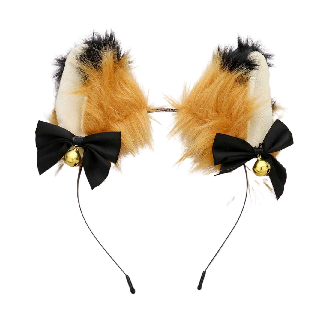 Brown Beautiful Faux Fur Animal Ear Headband, push back your hair with this pretty headband, and add a pop of color to any plain outfit! This is beautifully designed with an animal theme that will make a glowing touch on everyone. This is the perfect gift for Halloween, especially for your friends, family, and your love.