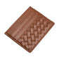 Brown Faux Leather Basket Weave Card Holder Wallet boasts a stylish basket weave design. Made from durable materials, it can securely hold multiple cards and cash while keeping a slim profile. Perfect for those looking for a sophisticated and functional accessory.
