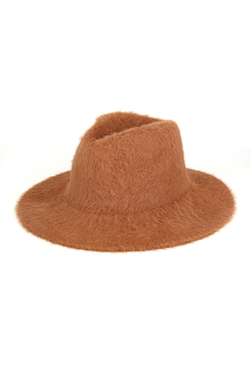 Brown Fuzzy Palin Solid Winter Fedora Hat merges classic silhouette with cold-weather functionality. Constructed with premium insulating materials, this fedora maintains structural integrity while providing superior warmth. The textured exterior offers both thermal protection and sophisticated styling, while the traditional brim provides practical shielding from winter elements. Designed for discerning individuals who refuse to compromise style for seasonal practicality.