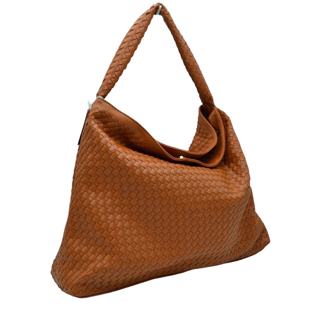 Brown Top Handle Woven Patterned Tote Bag, is a stylish and comfortable way to carry all your daily necessities. Featuring top handles, it's perfect for carrying over the shoulder, and its woven design ensures that it stands out from other handbags.  This tote bag is a practical and fashionable choice For the summer.