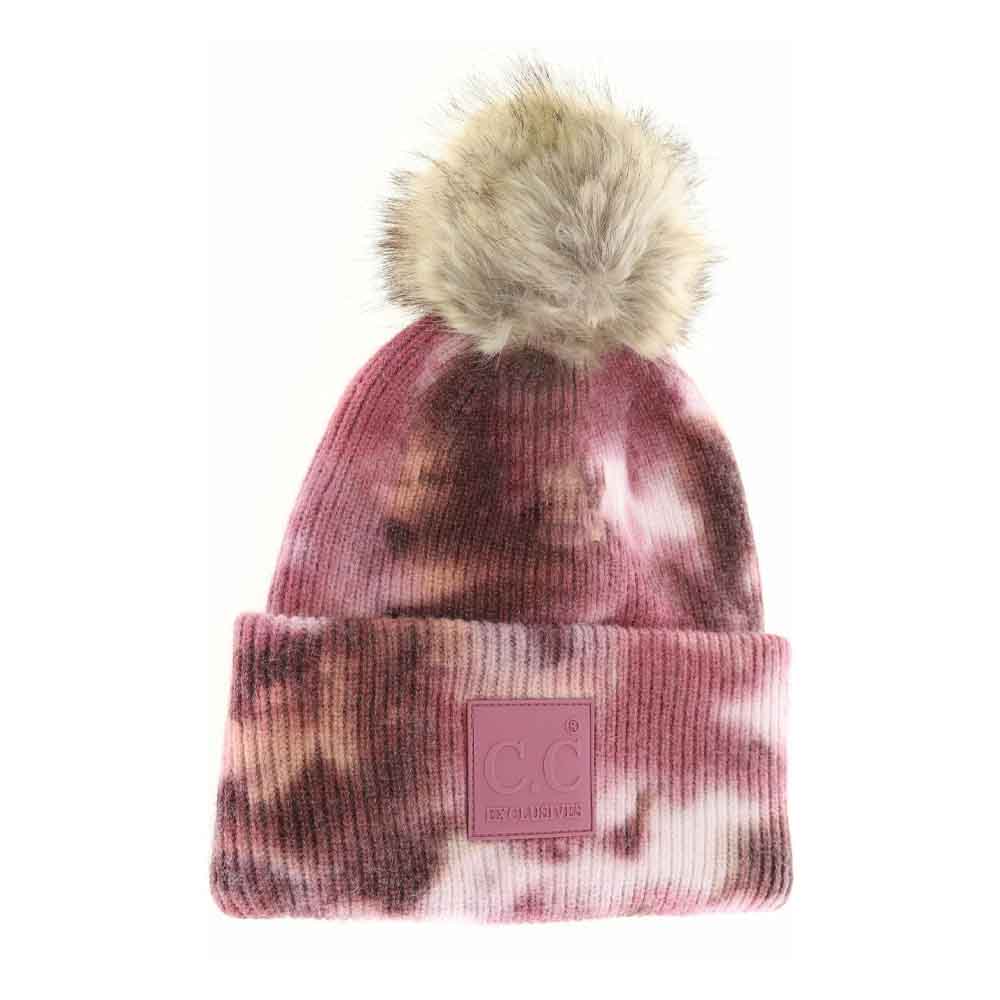 Brown-WildGinger-Tie Dye Fur Pom C.C Beanie seamlessly combines vibrant design with functional warmth. Expertly crafted, it features a unique tie-dye pattern and a luxurious fur pom that adds both texture and flair. Made from soft, stretchable materials, this beanie offers a comfortable, secure fit suitable for various head sizes. Ideal for cold weather, it elevates any winter wardrobe with its blend of fashion-forward style and practical insulation. 
