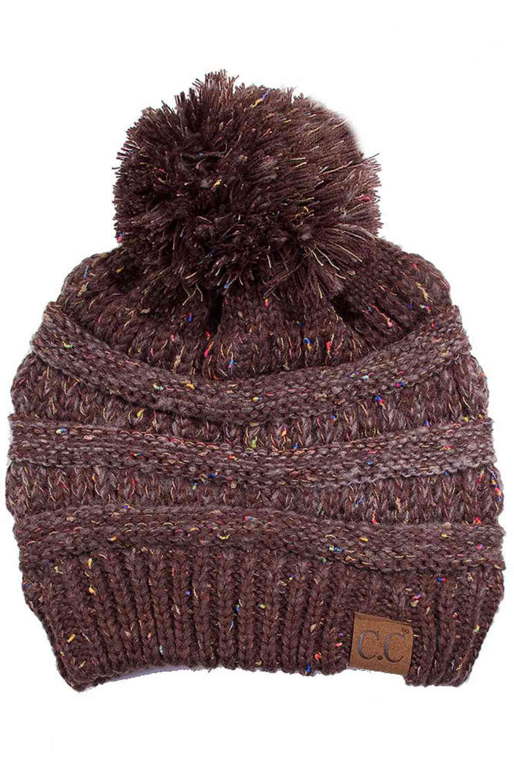 Brown Wrap yourself in cozy style with the C.C Ombre Beanie with Pom Pom. Made from 100% soft acrylic, this lightweight knit delivers warmth without the weight, making it ideal for layering or standalone wear.