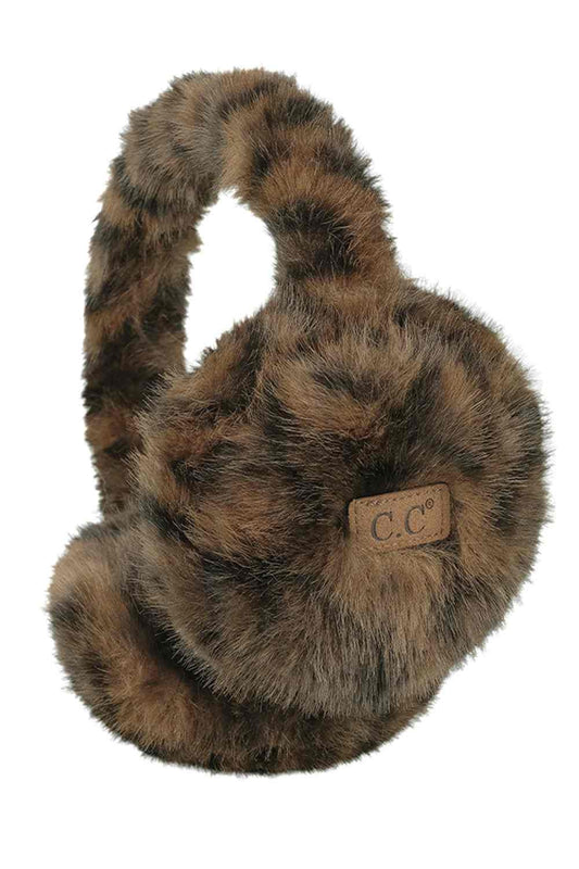 Brown Stay warm in style with this C.C Leopard Pattern Faux Fur Suede Earmuff. Featuring a bold leopard print design, this cozy ear warmer combines soft faux fur with suede detailing for maximum comfort during chilly weather. The one-size-fits-most headband design makes it easy to slip on and adjust. Perfect for adding a trendy animal print accent to any winter outfit. Made from 100% polyester for durability and easy care.