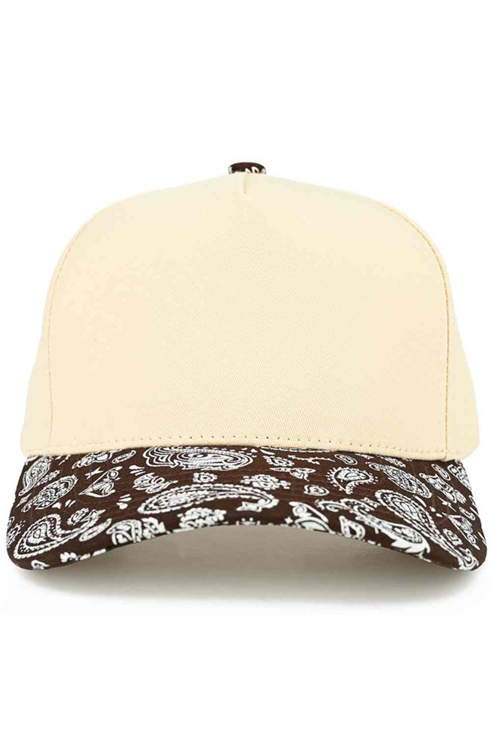Brown Rock a timeless look with the C.C Paisley Pattern Two Tone Trucker Cap. This classic snapback combines breathable 100% cotton construction with a distinctive paisley design and contrasting two-tone colorway. The adjustable snapback closure ensures a comfortable fit for most head sizes, with a 22.5" circumference. Perfect for casual outings, outdoor activities, or everyday style, this versatile cap transitions seamlessly from day to night. Quality crafted in Vietnam, it's a wardrobe staple that complem