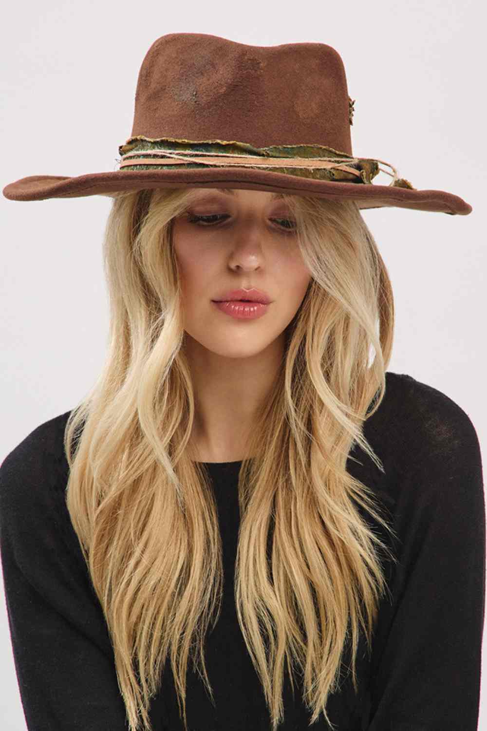 Brown Two iconic looks, one hat! This Cowboy Hat's flexible brim allows for effortless shaping, letting you wear it as a classic cowboy hat or style it as a contemporary fedora.