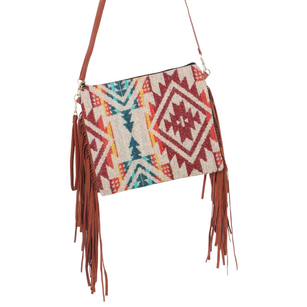 Burgundy Aztec Patterned Tassel Wristlet Clutch Crossbody Bag, simple and leisurely, elegant and fashionable, suitable for women of all ages, and lightweight to carry around all day. Perfect for traveling, beach, parties, shopping, camping, dating, and other outdoor activities in daily life.