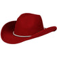 C.C Cowboy Vegan Felt Hat with Rhinestone String Trim Band