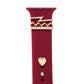 Burgundy Heart Pointed Apple Watch Silicone Band adds a touch of elegance and personality to your Apple Watch. The pointed design brings a unique and stylish element to your device. Made of durable silicone, it offers a comfortable and secure fit for all-day wear. Show off your individuality with this beautiful band.