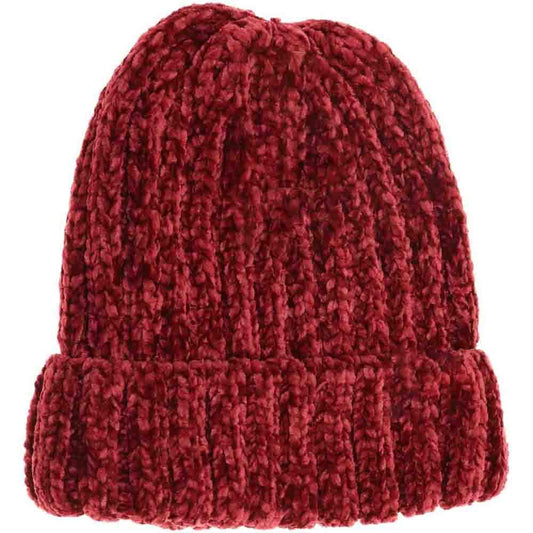 Burgundy Solid Ribbed Chenille CC Beanie provides warmth and comfort through its soft chenille fabric and ribbed design. This expertly crafted beanie offers a snug fit while maintaining breathability, making it ideal for cold weather wear. Its solid color and subtle texture ensure versatile styling for any casual or outdoor outfit, combining functionality with understated style. 