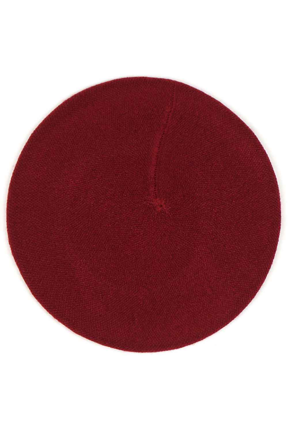 Burgundy Embrace effortless style with this stretchy solid color beret. Made from 100% acrylic, it offers a comfortable fit that adapts to your head shape while maintaining its polished appearance. Perfect for adding a touch of sophistication to any season, this versatile beret pairs seamlessly with casual and dressed-up looks alike.