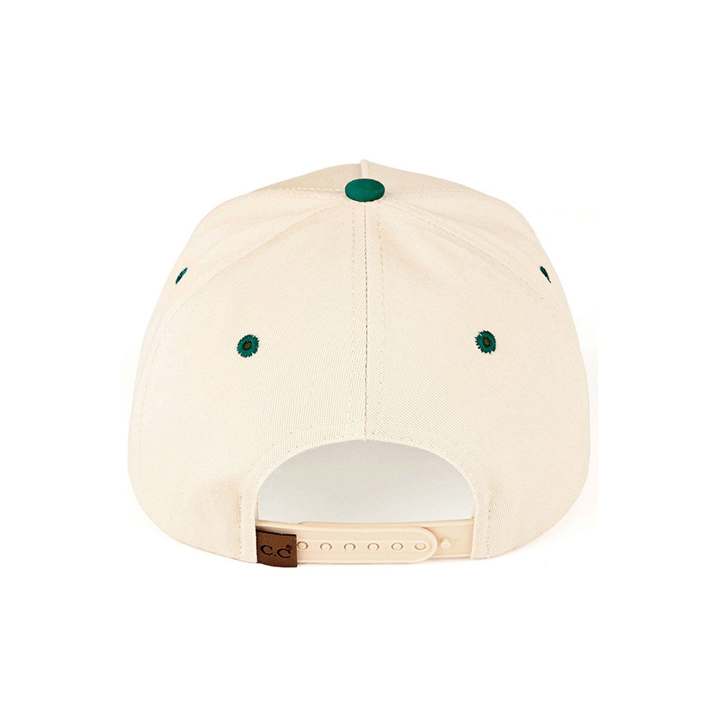 Dark Green The C.C Merry &amp; Bright Letter Two-Tone Trucker Cap features a festive “Merry &amp; Bright” letter design with a stylish two-tone color combination for a cheerful, seasonal look. Designed with a breathable mesh back and adjustable snap closure, it offers lightweight comfort and a customizable fit for everyday wear.