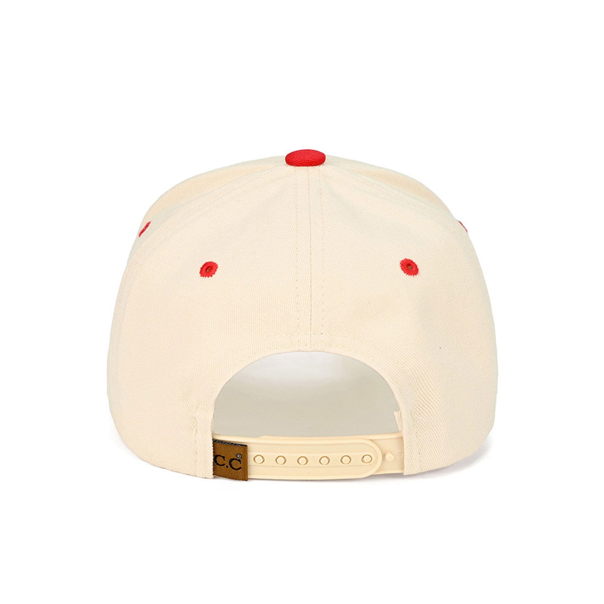 Red Dark Green The C.C Merry &amp; Bright Letter Two-Tone Trucker Cap features a festive “Merry &amp; Bright” letter design with a stylish two-tone color combination for a cheerful, seasonal look. Designed with a breathable mesh back and adjustable snap closure, it offers lightweight comfort and a customizable fit for everyday wear.