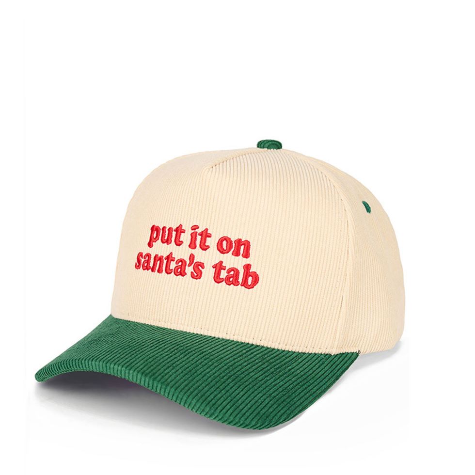 Green The C.C “PUT IT ON SANTA’S TAP” Letter Embroidered Christmas Theme Corduroy Trucker Hat Baseball Cap features playful holiday-themed embroidery on a soft corduroy front for a festive, standout style. Designed with a breathable mesh back and adjustable snap closure, it offers comfortable, lightweight wear and a customizable fit.