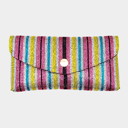 Madeline Love Multi Rhinestone Pave Wallet on Chain Clutch / Fanny Pack / Belt / Crossbody Bag - Bags & Wallets