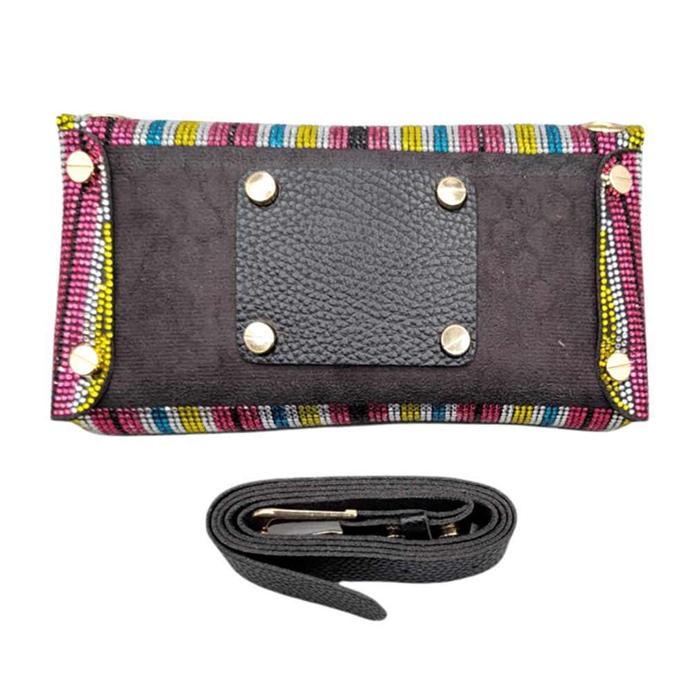 Madeline Love Multi Rhinestone Pave Wallet on Chain Clutch / Fanny Pack / Belt / Crossbody Bag - Bags & Wallets - extra