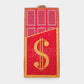 Madeline Love Red Bling Dollar Sign Chocolate Vertical Clutch Bag - Bags & Wallets