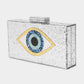 Madeline Love Silver Glittered Evil Eye Clutch Crossbody Bag - Bags & Wallets - desc