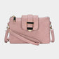 Madeline Love Pink Belt Buckle Pointed Wristlet Clutch / Crossbody Bag - Bags & Wallets