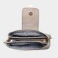 Madeline Love Taupe Belt Buckle Pointed Wristlet Clutch / Crossbody Bag - Bags & Wallets - desc