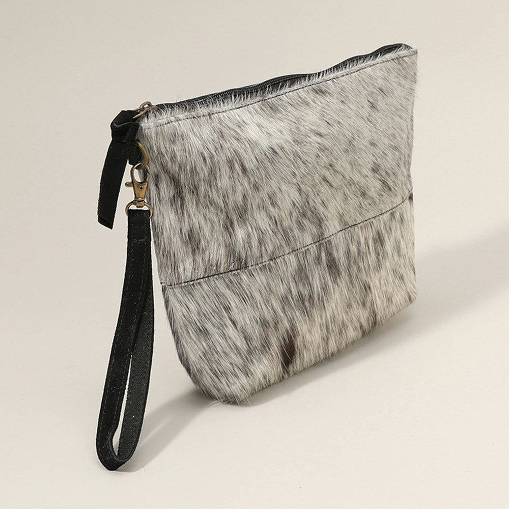 Madeline Love Black Animal Patterned Genuine Leather Clutch Bag - Bags & Wallets - extra