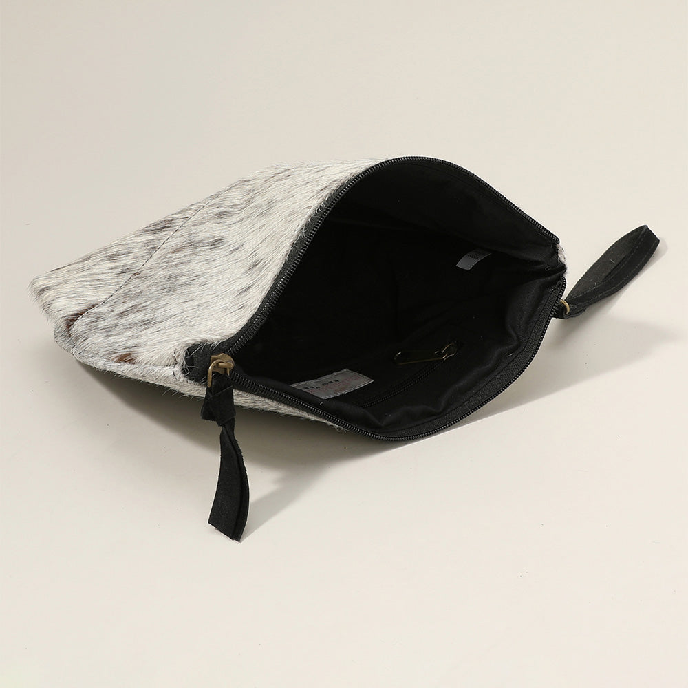 Madeline Love Black Animal Patterned Genuine Leather Clutch Bag - Bags & Wallets - extra