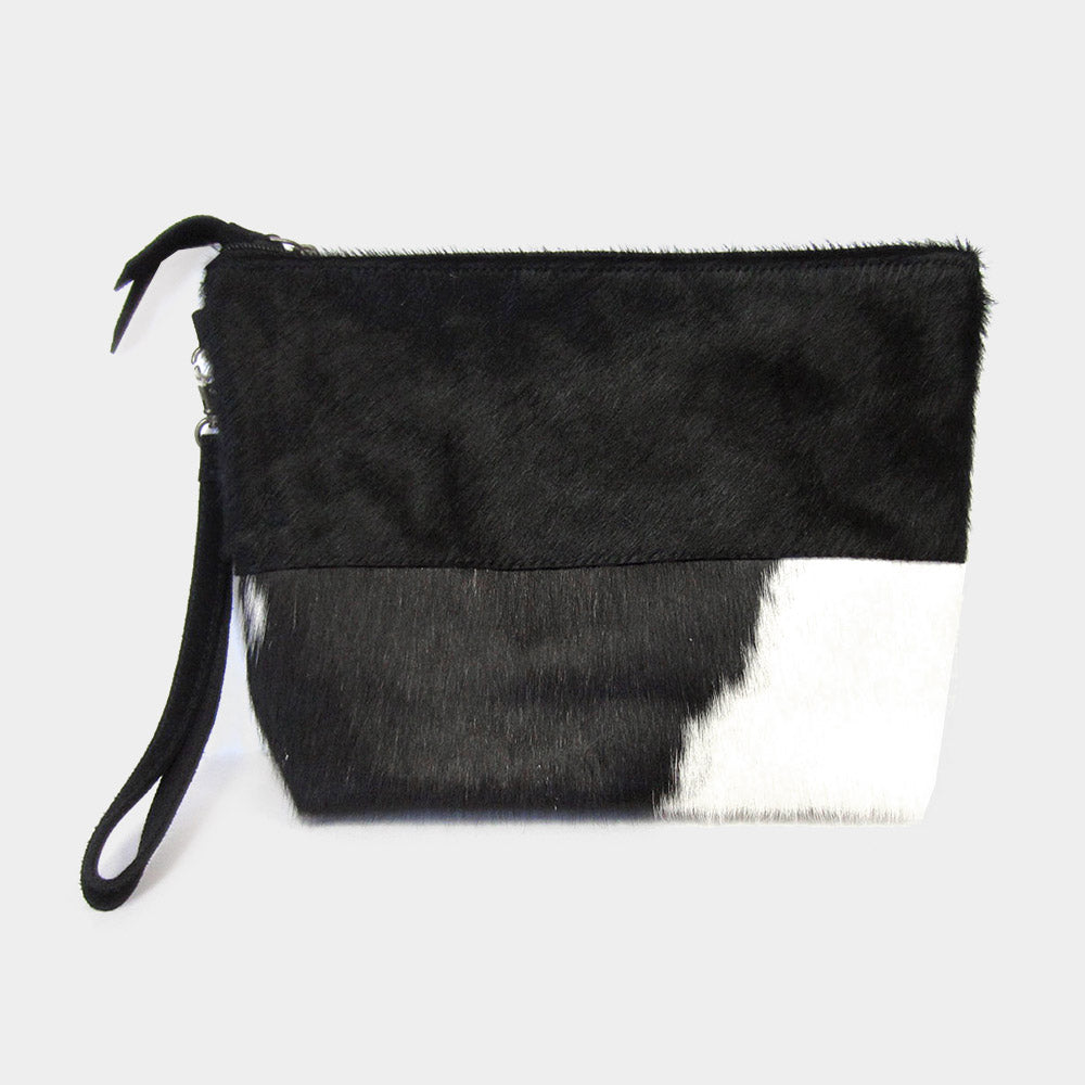 Madeline Love Black Animal Patterned Genuine Leather Clutch Bag - Bags & Wallets - extra