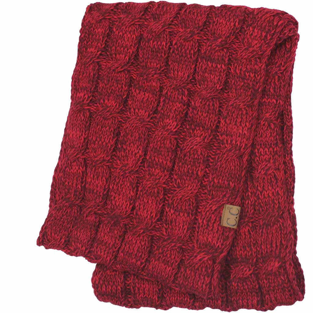 C.C Two Tone Cable Infinity Scarf