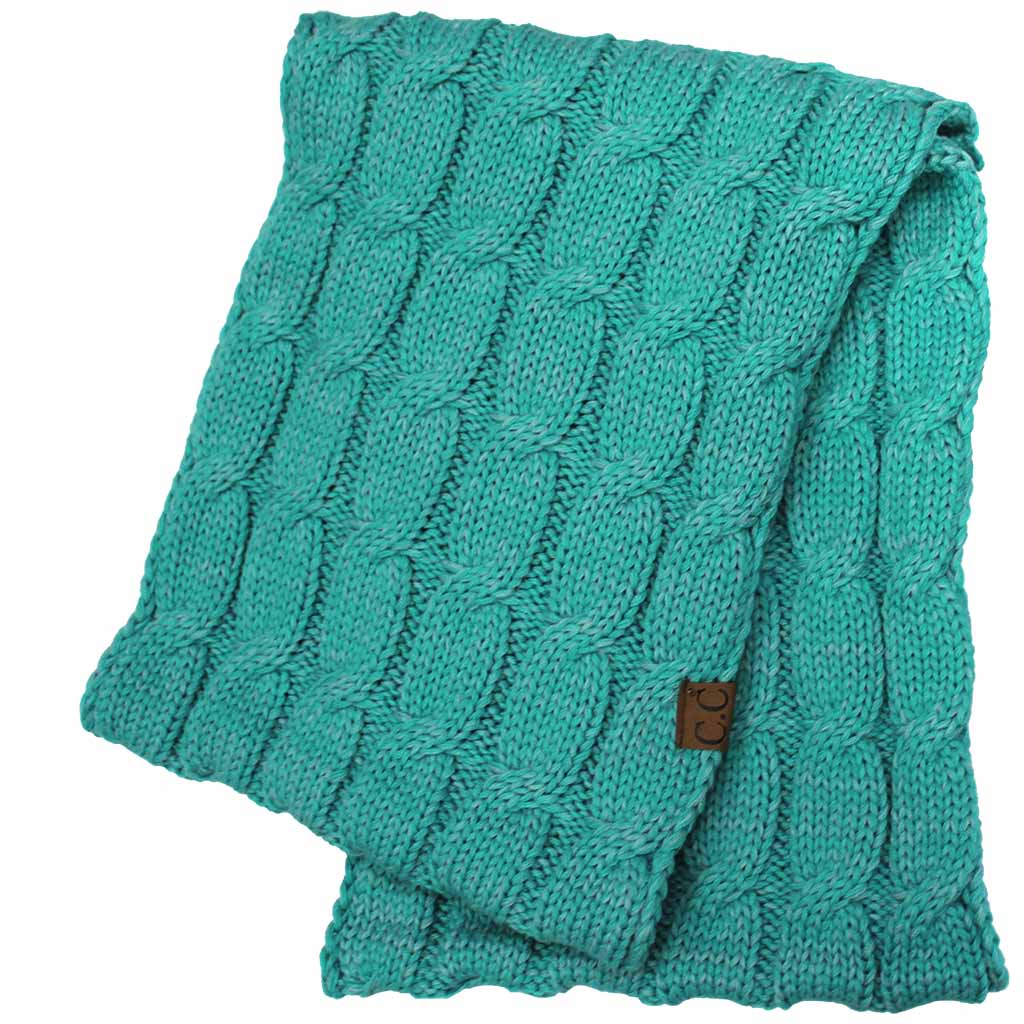 C.C Two Tone Cable Infinity Scarf