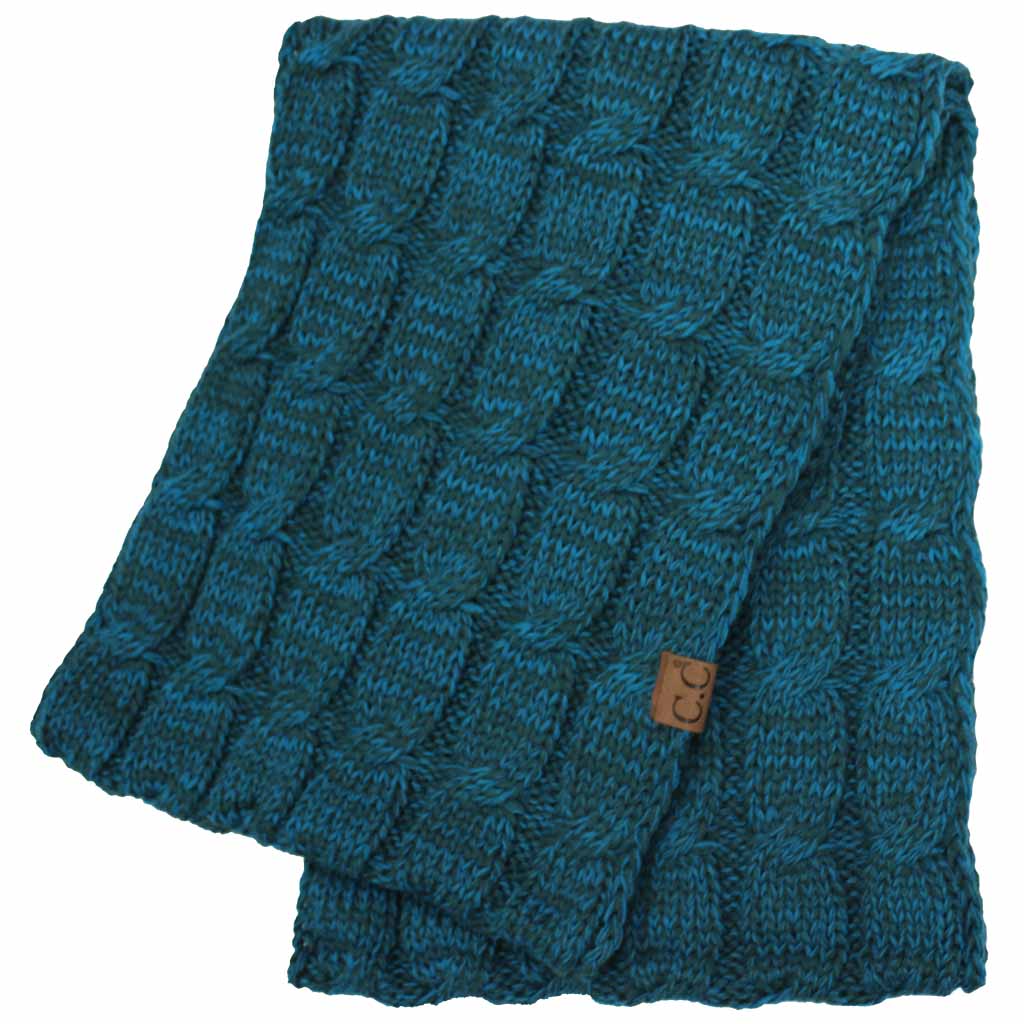 C.C Two Tone Cable Infinity Scarf