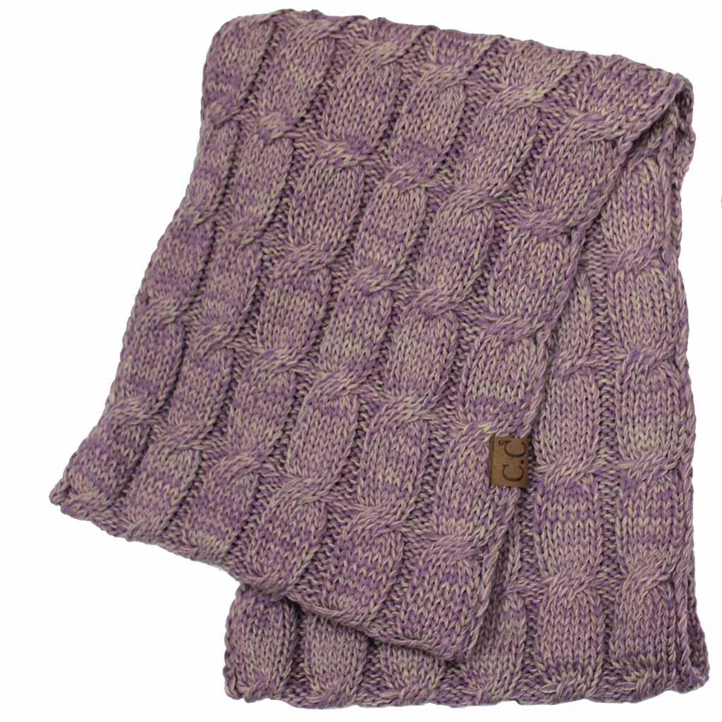 C.C Two Tone Cable Infinity Scarf