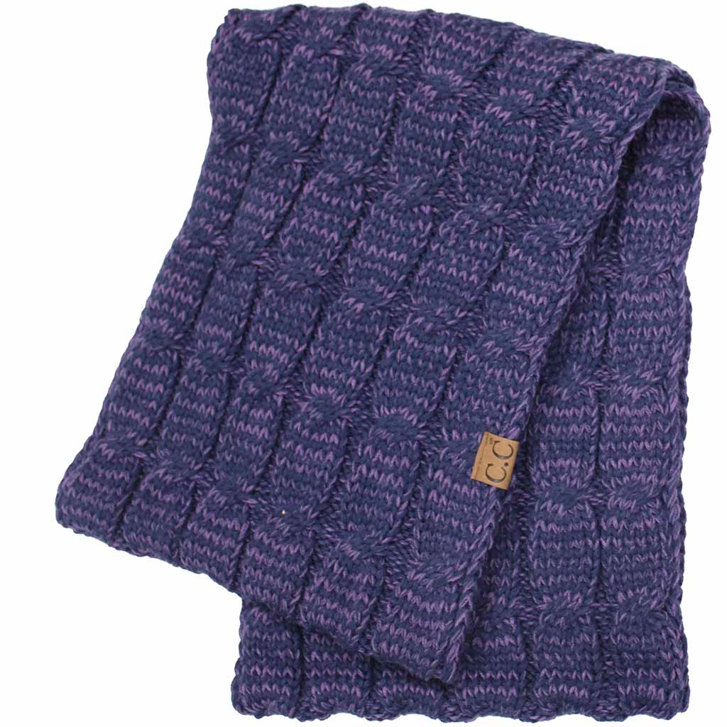 C.C Two Tone Cable Infinity Scarf