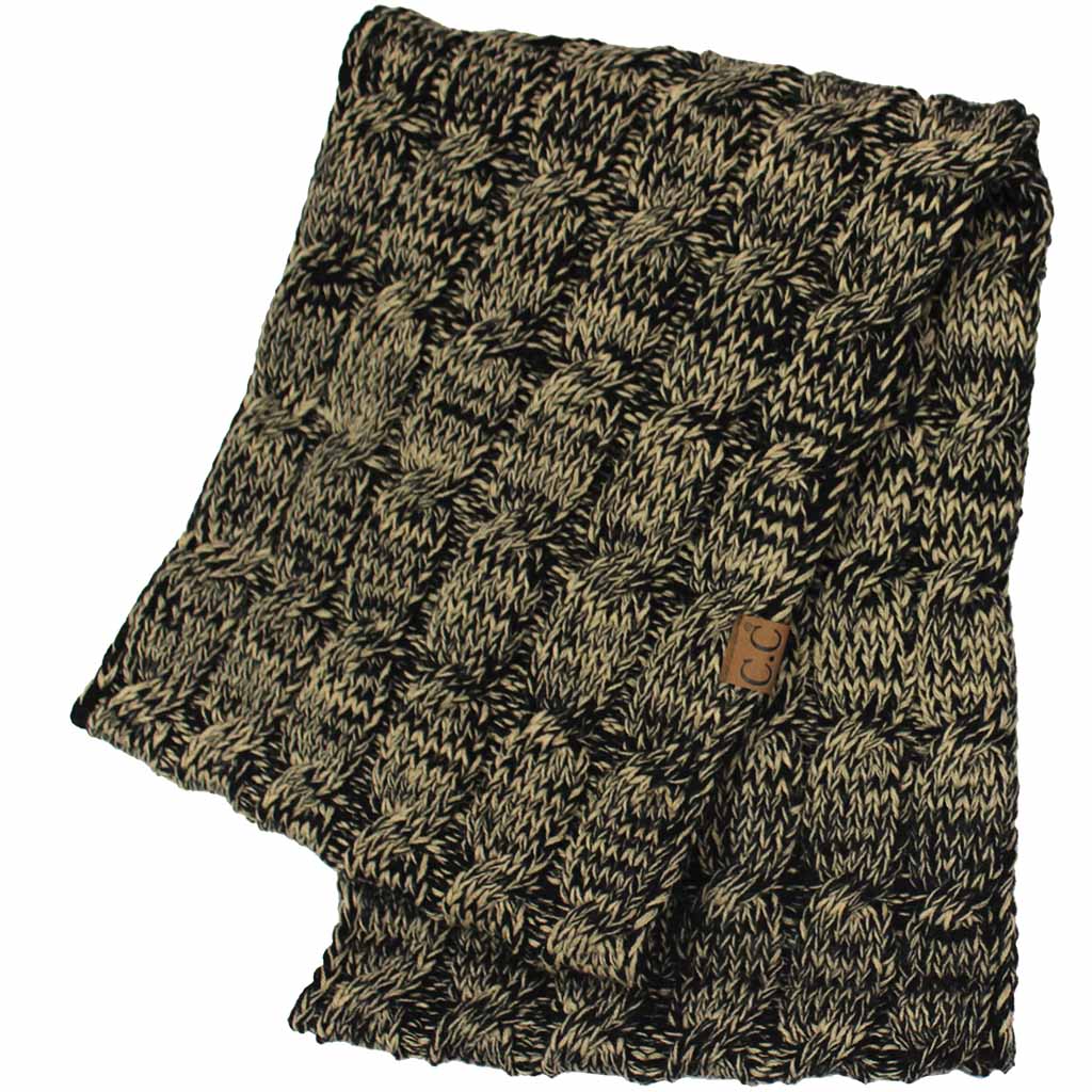 C.C Two Tone Cable Infinity Scarf