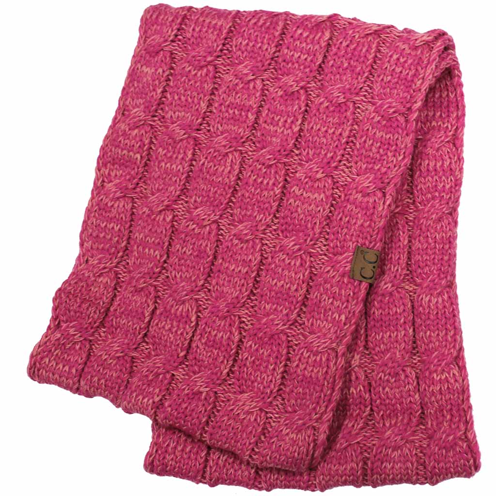 C.C Two Tone Cable Infinity Scarf