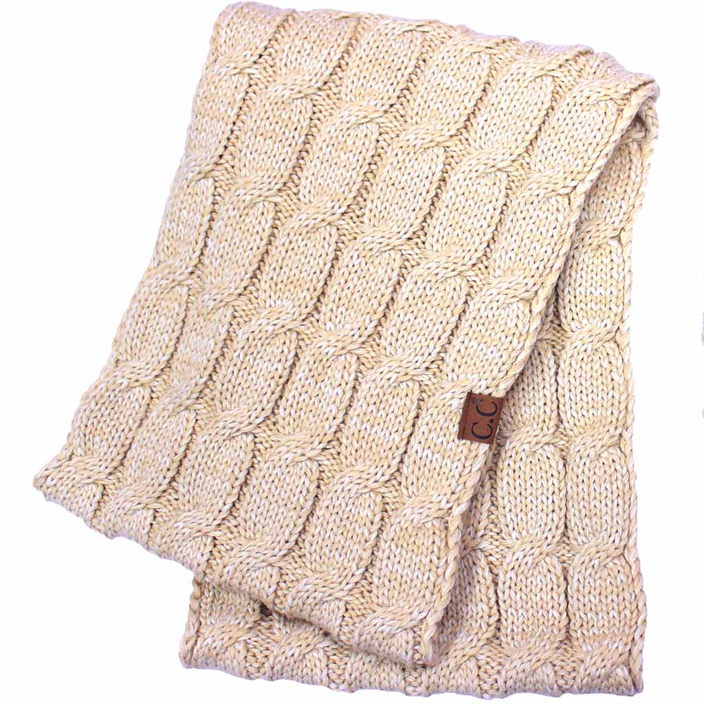 C.C Two Tone Cable Infinity Scarf