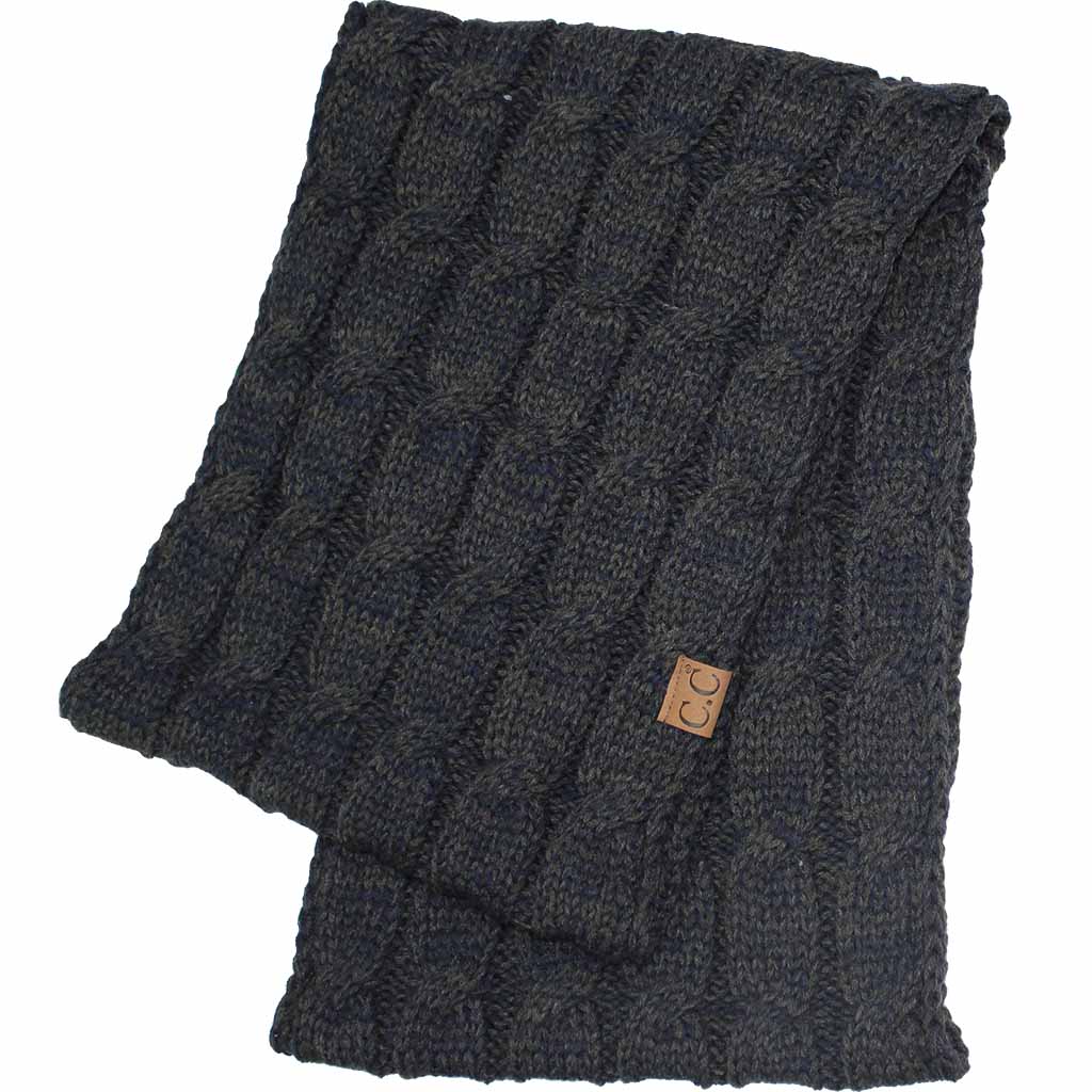 C.C Two Tone Cable Infinity Scarf