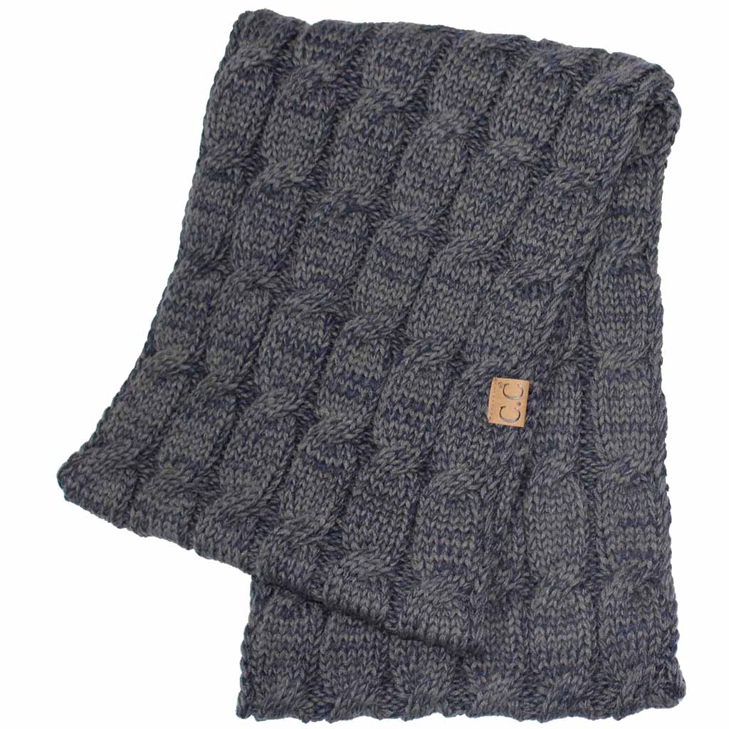 C.C Two Tone Cable Infinity Scarf