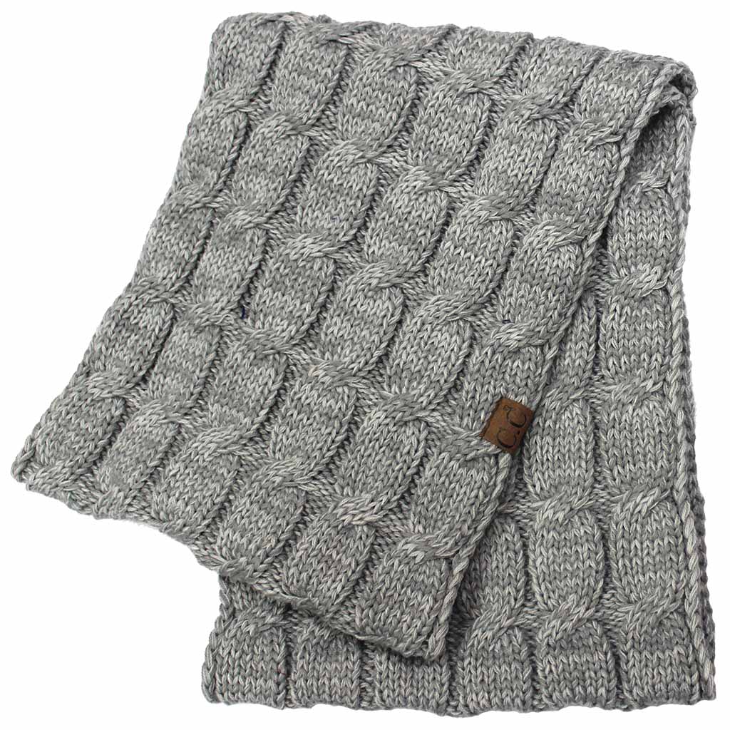 C.C Two Tone Cable Infinity Scarf
