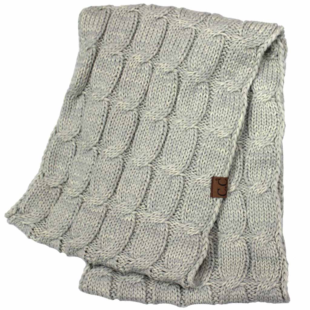 C.C Two Tone Cable Infinity Scarf