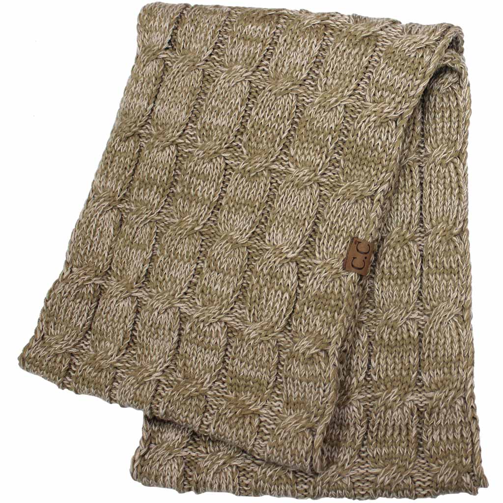 C.C Two Tone Cable Infinity Scarf
