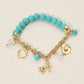 Madeline Love Gold SECRET BOX_Western Horse Horse Shoe Cowboy Hat Pearl Charm Beaded Stretch Bracelet - Bracelets