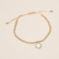 Madeline Love Cream, Gold CZ Rim Mother of Pearl Quatrefoil Charm Beaded Adjustable Cinch Pull Tie Bracelet - Bracelets