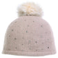 C.C Rhinestone Beanie Hat With Pom