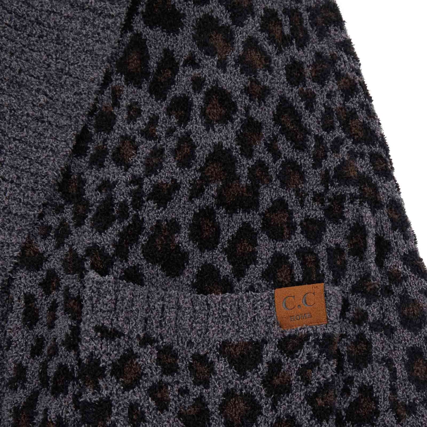 C.C Buffalo Check Jacquard Knit Bath Gown