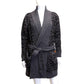 C.C Buffalo Check Jacquard Knit Bath Gown