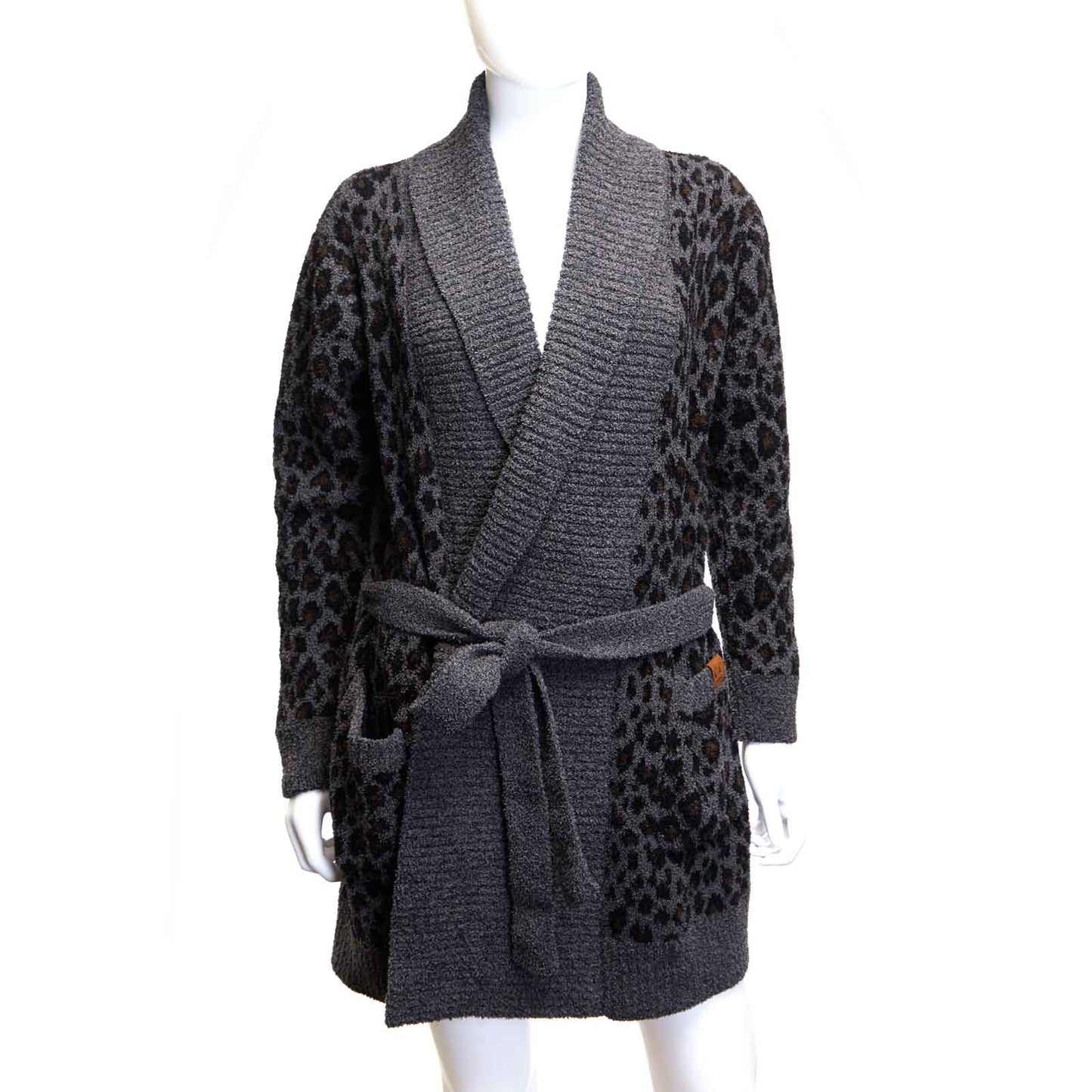 C.C Buffalo Check Jacquard Knit Bath Gown