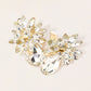 Madeline Love Gold Teardrop Stone Accented Clip on Evening Earrings
