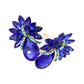 Madeline Love Sapphire Teardrop Stone Accented Clip on Evening Earrings - desc